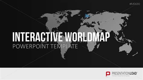 Interactive World Map For Powerpoint Presentationload