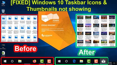 Taskbar Icons Missing In Windows 10 Thumbnails Not