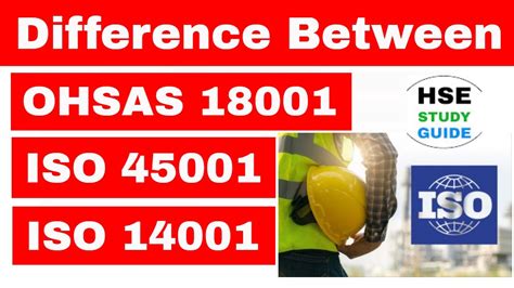 Iso 14001 Vs Ohsas 18001 Vs Iso 45001 Differences Between Iso 14001