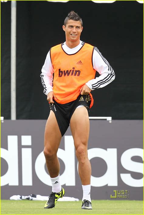 Cristiano Ronaldo Pulling Up Shorts At Practice Cristiano Ronaldo