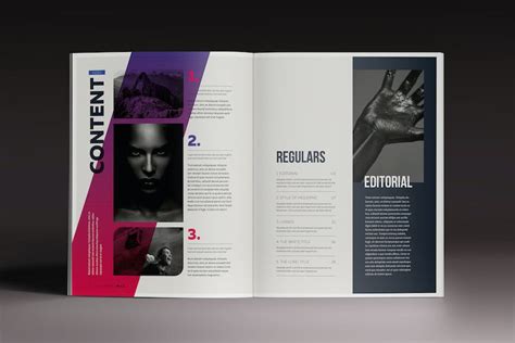 Gradient Magazine Indesign Template Graphic Templates Envato Elements