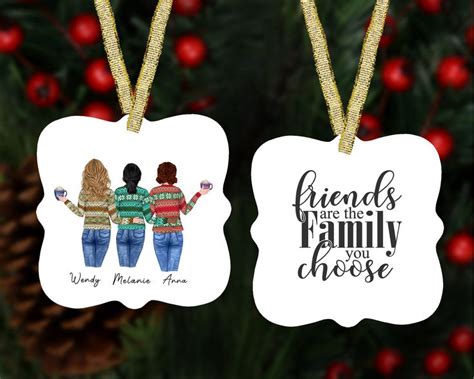 Personalized Best Friends Christmas Ornament Sister T Etsy