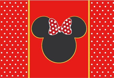 Minnie Mouse Red Polka Dot Background