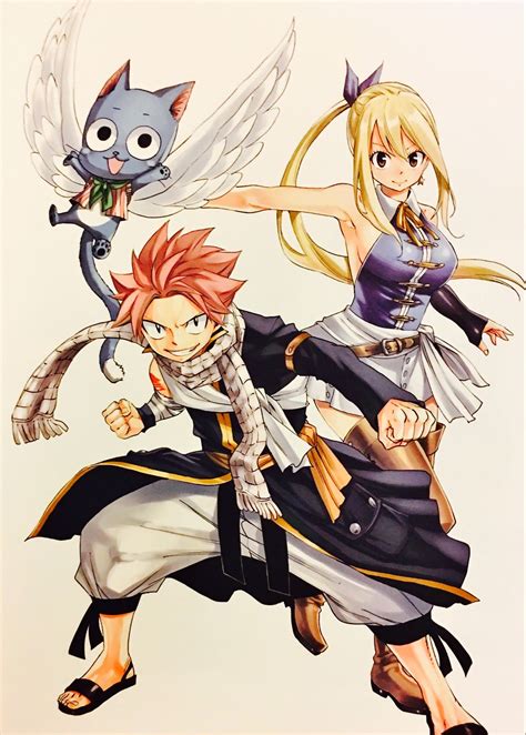Natsu Dragneel Lucy Heartfilia And Happy Fairy Tail Art Fairy Tail