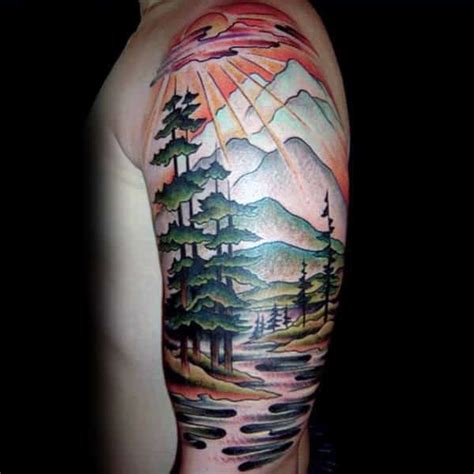 Late in life tattoos [ re: 100 Nature Tattoos For Men - Deep Great Outdoor Designs