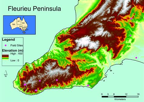 Location Of The Study Sites On The Fleurieu Peninsula The Small Inset