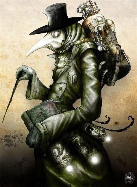 Plague Doctor Steampunk Characters Drawing And Illustration Plague