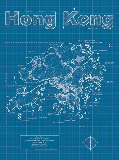 Hong Kong Map Hong Kong Street Map Hong Kong Wall Map Etsy Hong