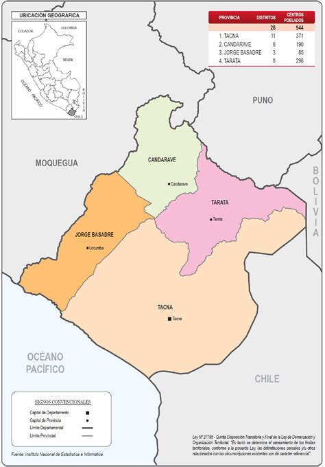 ¿cuáles Son Las Provincias Del Departamento De Tacna Galería De Mapas