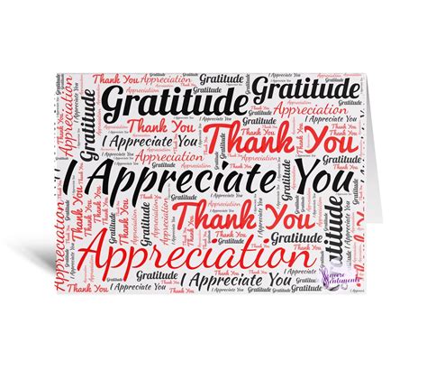 Gratitude Thank You I Appreciate You Greeting Card Etsy