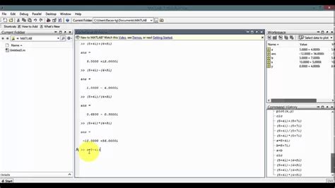 Don't change the input parameters of a function. Numeros Complejos en MATLAB - YouTube