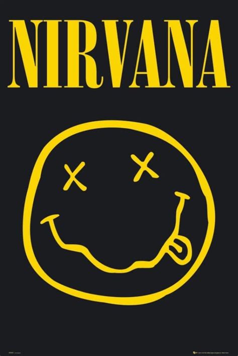 Nirvana Smiley Poster 24 X 36in Grunge Clothing Posters