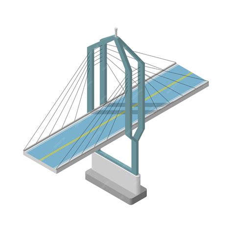 Premium Vector Abstract Isometric 3d Bridge Town City Urban