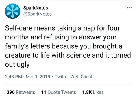 Frankenstein SparkNotes in 2021 | Literature humor, Literature, Tweet