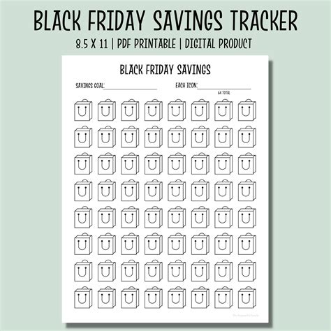 Black Friday Savings Challenge Printable Savings Challenge Etsy In
