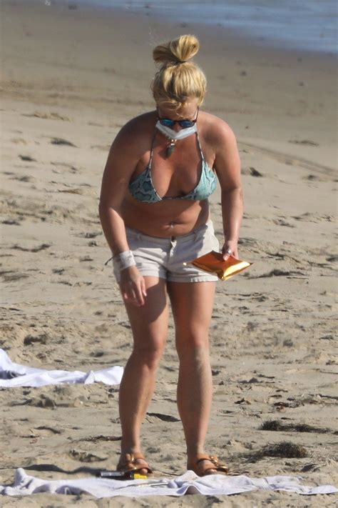 Britney Spears Sunbathing On The Beach In Malibu With Her Security Guard Photos The