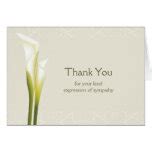 Thank You For Sympathy With Lilies Card Zazzle