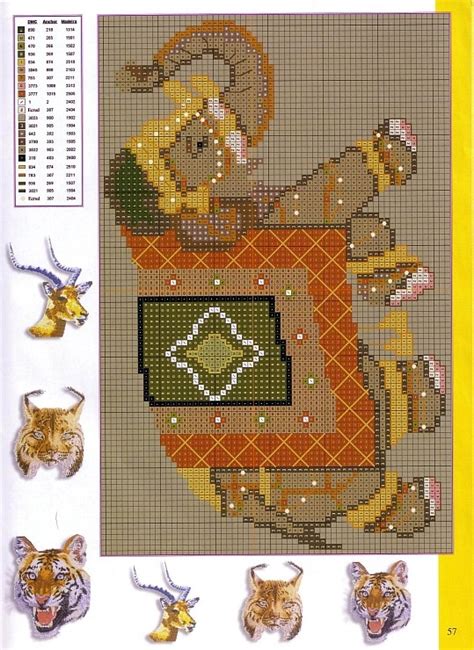 14 count white aida stitches: 64 best images about Elephants: Cross stitch on Pinterest