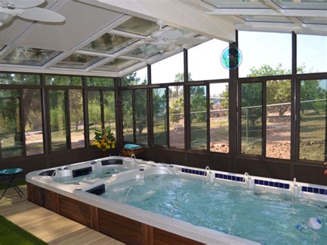 This is a wood sign. Hot Tub Room - W.A. Zimmer Company