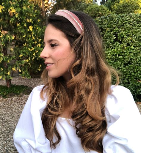 Padded Headband Pink Velvet With Strass Crystal Luxury Hair Etsy