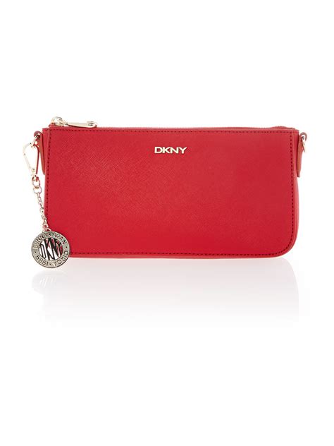 Dkny Saffiano Red Small Chain Cross Body Bag in Red | Lyst