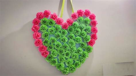 Paper Heart Wall Hanging Easy Wall Decoration Ideas Paper Craft
