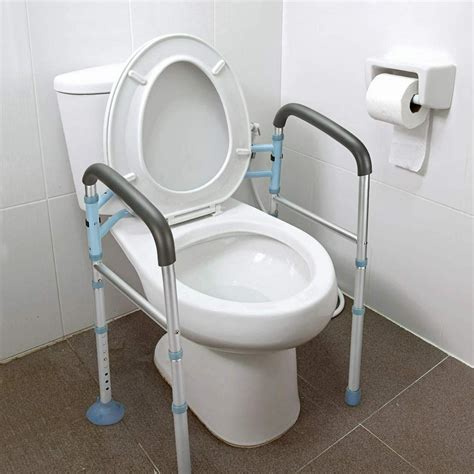 Oasisspace Stand Alone Toilet Safety Rail Heavy Duty Medical Toilet