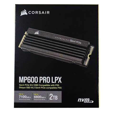 Corsair Mp600 Pro Lpx 2tb Pcie Gen4 X4 Nvme M2 Ssd 7100mbs Ps5