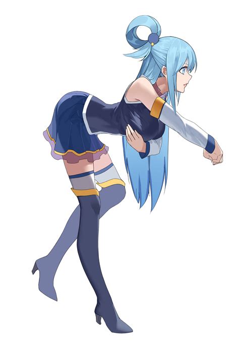 Safebooru Girl Absurdres Aqua Konosuba Ass Black Legwear Blue Eyes