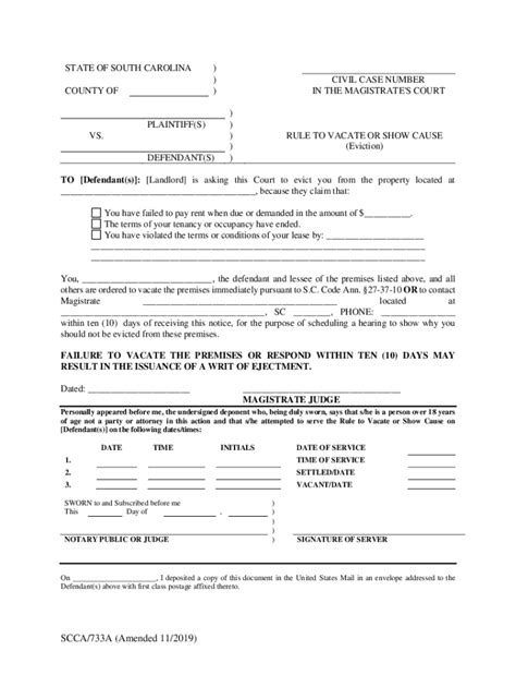 2019 2024 Form Sc Scca733a Fill Online Printable Fillable Blank