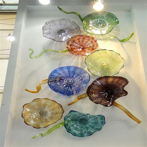 2021 Fashion Murano Glass Plates For Wall Hanging Blown Plate Lamps