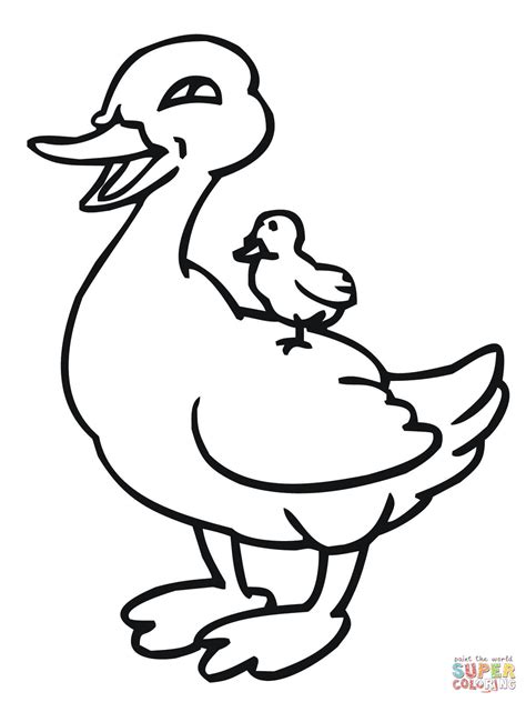 Today we will show you how to draw a cartoon baby duckling from the lowercase letter 's' shape. Baby Duckling Riding on Mother Duck coloring page | Free ...