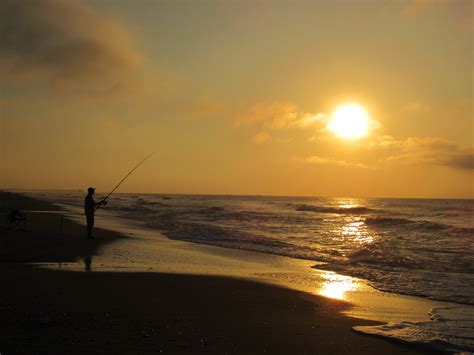 Man Fishing Sunrise Fish Man Sunrise Sunset