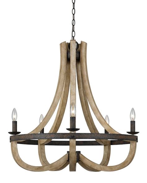 This wrought iron chandelier is produced in various sizes and rustic color options. Rust Iron Wood Chandelier 5 Lights 28"Wx29"H - 1 Available ...