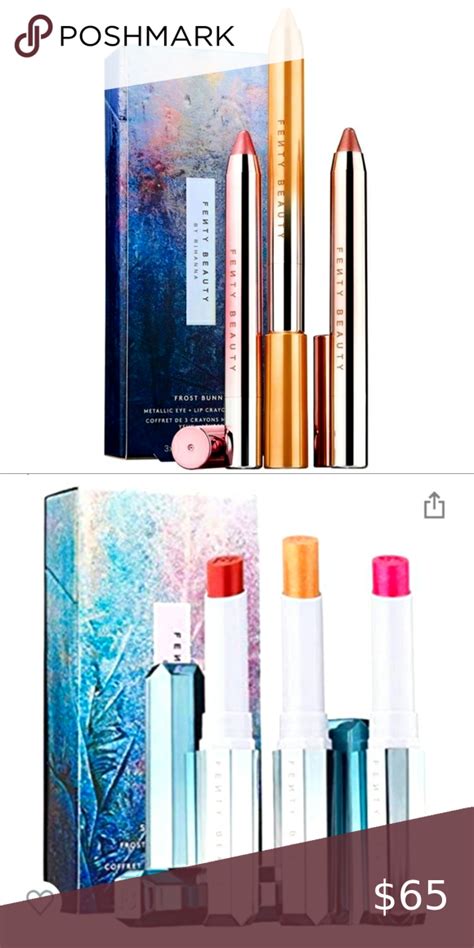 3 Fenty Beauty Kits 🐇 Metallic Eyes Crayon Set Lip Set Lip Crayons