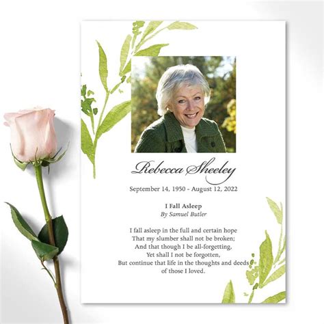 Printable Funeral Wishes Template