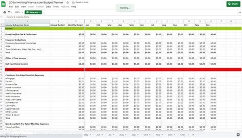 Bill Tracker Template Excel Simple Budget Spread Sheet · 3