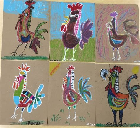 Picasso Roosters By 2nd Grade Pablo Picasso Art Elementary Art Art