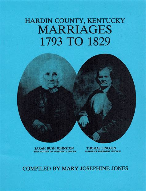 Hardin Co Ky Marriages 1793 To 1829 Ancestral Trails Historical Society
