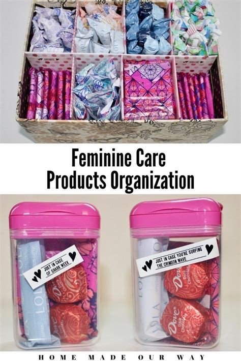 Feminine Products - How to Organize Your Menstrual Items [DIY Included