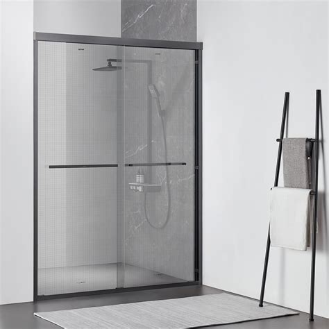 Getpro 56 60 W X 76 H Framed Shower Door With Pattern Glass Wayfair Canada