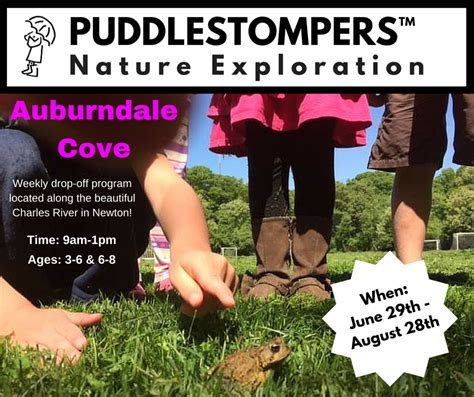 Puddlestompers Summer Programs At Auburndale Cove Newton Ma Patch