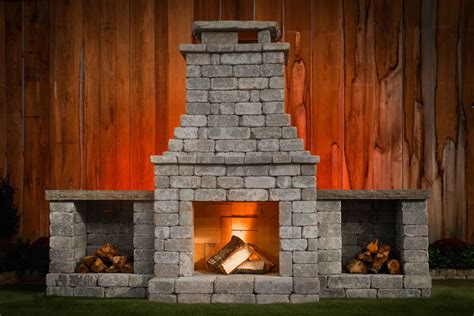 Outdoor Fireplace Kits Shop Romanstone For Impressive Kits You Can