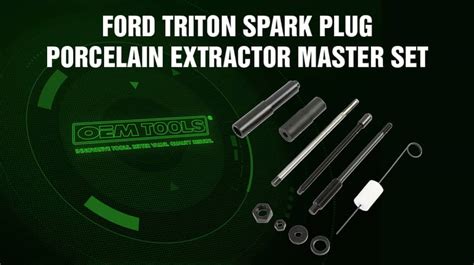 Oemtools 57273 Ford Triton Spark Plug Porcelain Extractor Master Set On