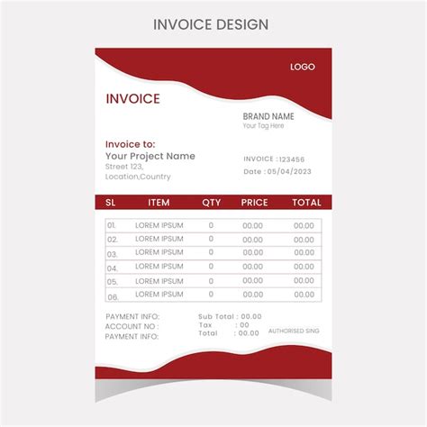 Premium Vector Abstract Geometric Business Invoice Template Design
