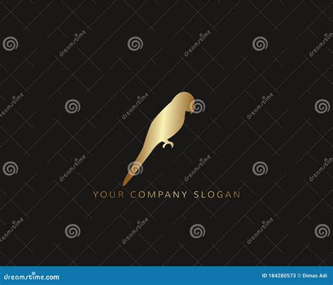 Golden Bird Shape Logo Premium Vector Stock Vector Illustration Of