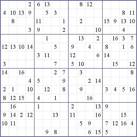 We have prepared several printable sudoku 16 x 16 of different levels: sudoku 16x16 da stampare - Cerca con Google