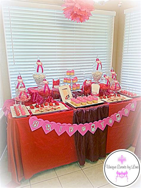 Bridal Shower Candy Buffet Red And Pink Bridal Shower Pinterest