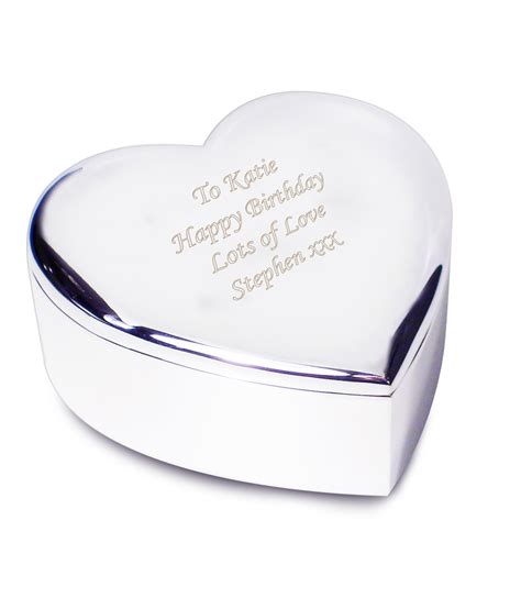 Personalised Heart Trinket Box Just For Gifts