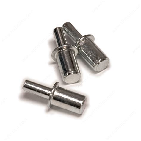 Optional 1/4 shelf sleeves require a 9/32 shelf hole. Metal Shelf Pin (Duplo) - 3 mm and 5mm - Richelieu Hardware